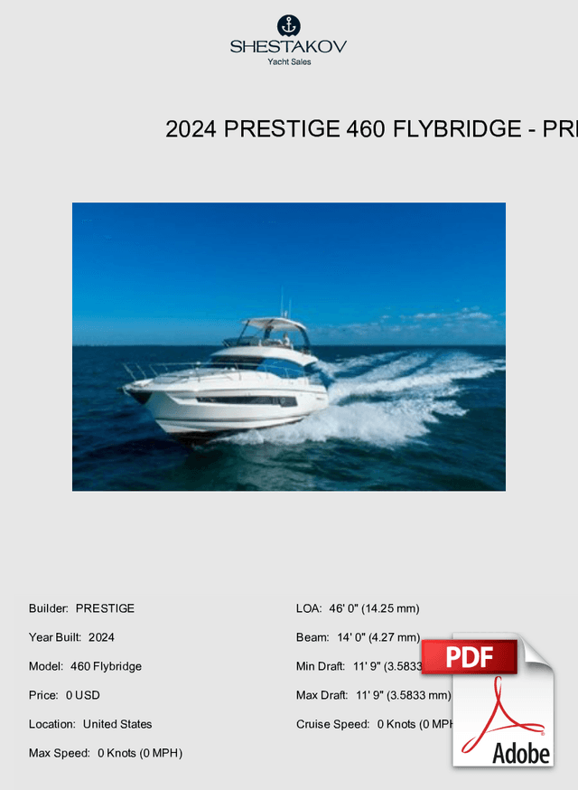 2024 Prestige 460 Flybridge - 460 Flybridge - 2024