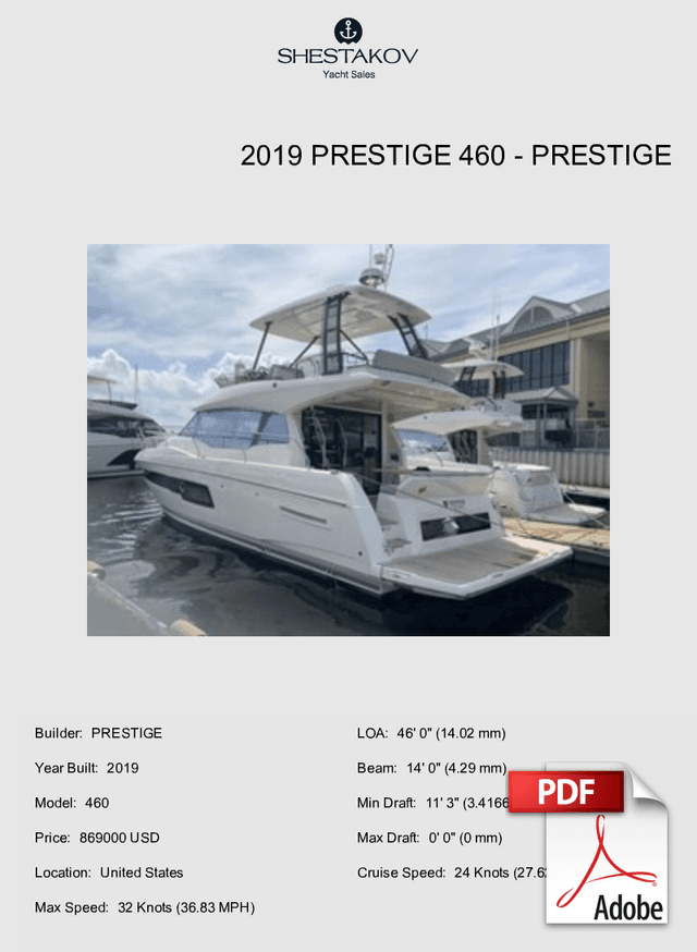 2019 Prestige 460 - 460 - 2019