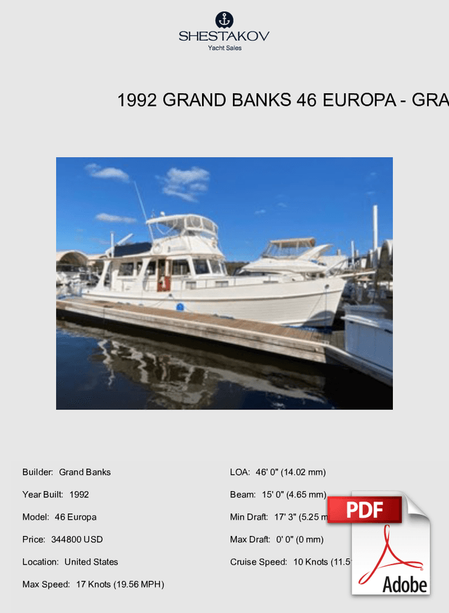 1992 Grand Banks 46 Europa - 46 Europa - 1992