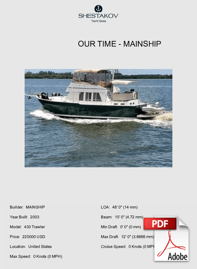 OUR TIME - 430 Trawler - 2003