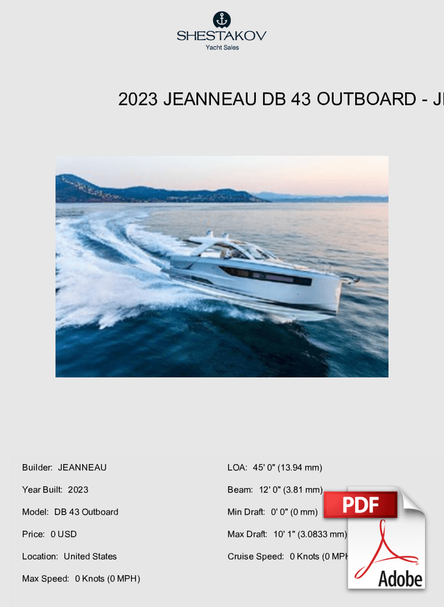 2023 Jeanneau DB 43 Outboard - DB 43 Outboard - 2023