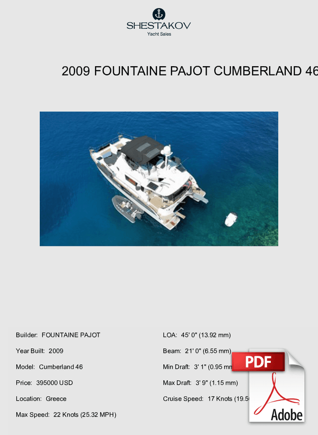 2009 Fountaine Pajot Cumberland 46 - Cumberland 46 - 2009