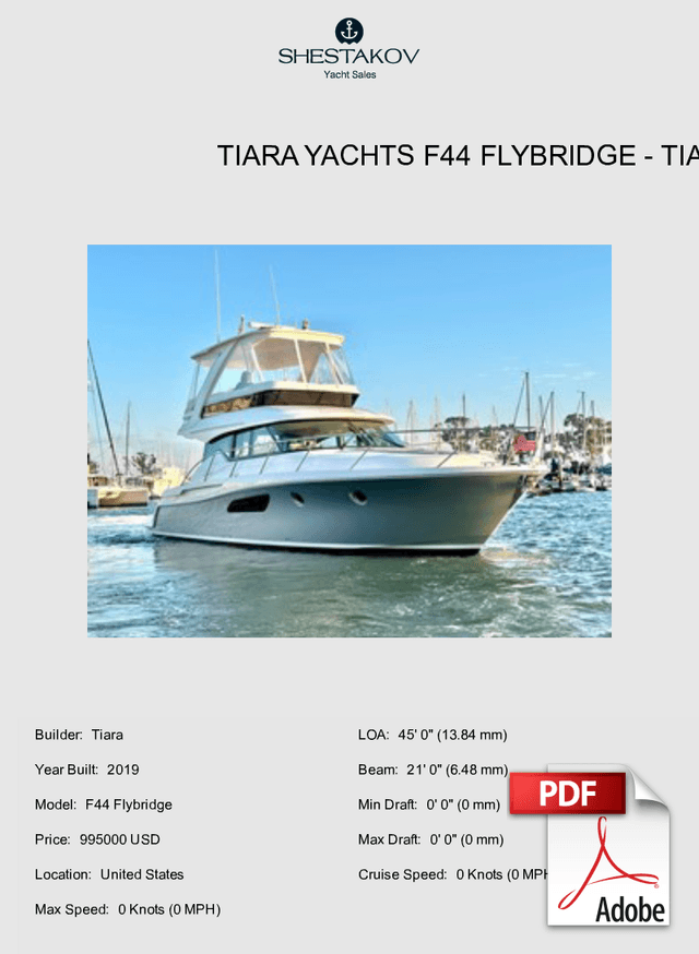 Tiara Yachts F44 Flybridge - F44 Flybridge - 2019