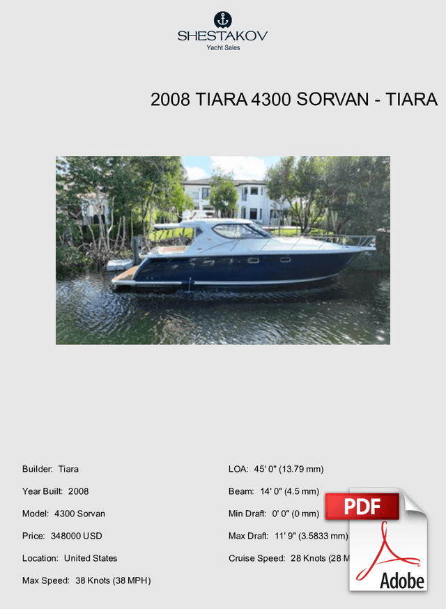 2008 Tiara 4300 Sorvan - 4300 Sorvan - 2008