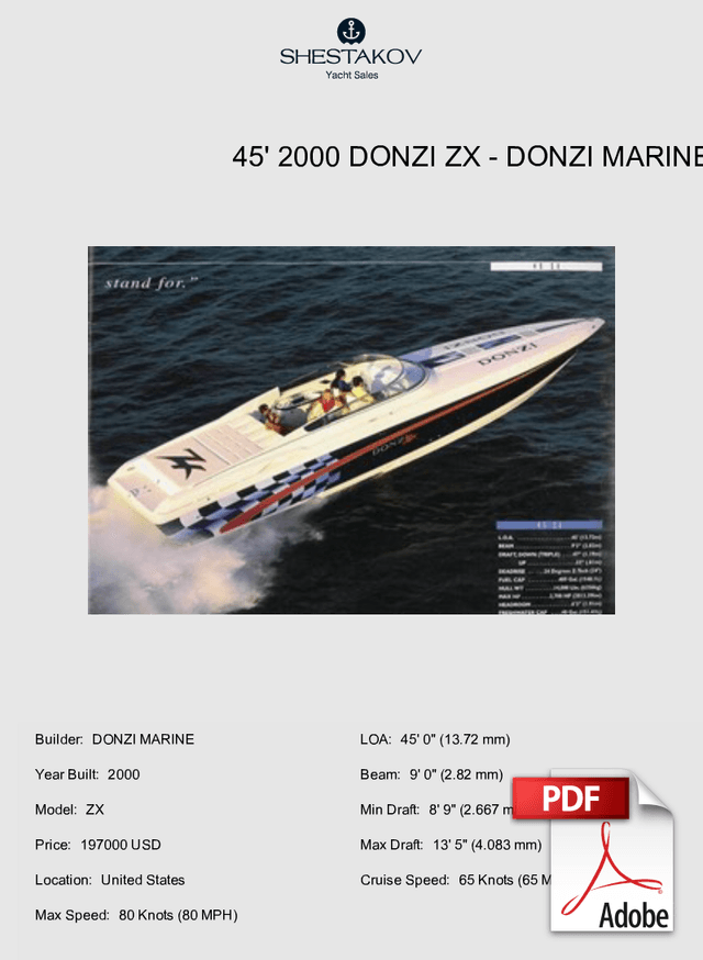 45' 2000 Donzi ZX - ZX - 2000