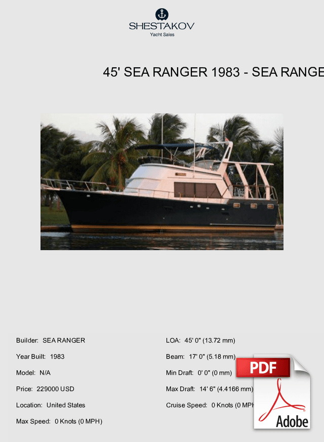 45' Sea Ranger 1983 - N/A - 1983