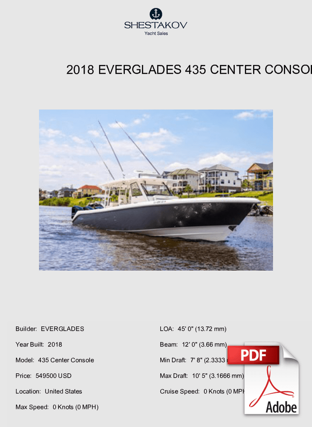 2018 Everglades 435 Center Console - 435 Center Console - 2018