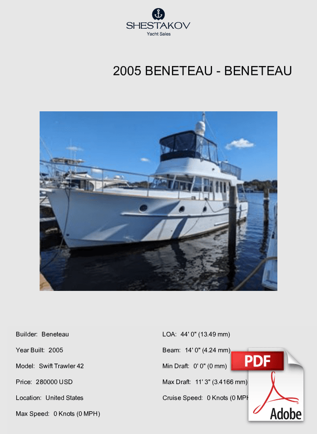 2005 BENETEAU - Swift Trawler 42 - 2005