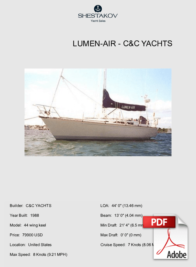 Lumen-Air - 44 wing keel - 1988