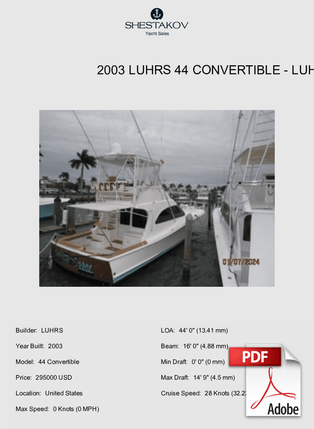 2003 Luhrs 44 Convertible - 44 Convertible - 2003