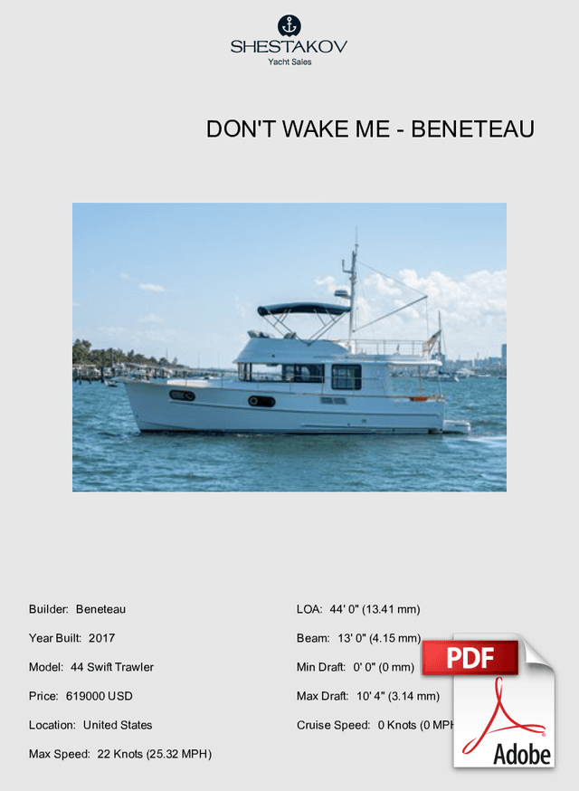 DON'T WAKE ME - 44 Swift Trawler - 2018