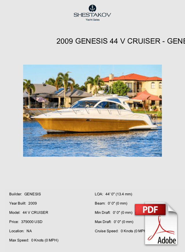 2009 Genesis 44 V Cruiser - 44 V CRUISER - 0