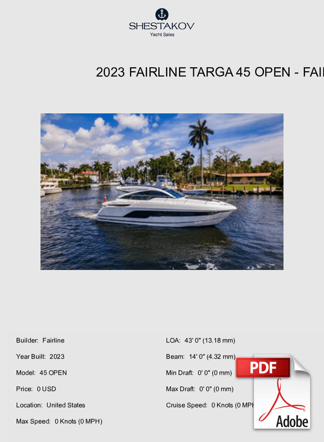 2023 Fairline Targa 45 Open - 45 OPEN - 2023