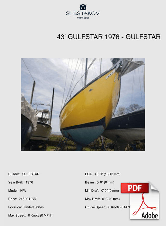 43' GULFSTAR 1976 - N/A - 1976