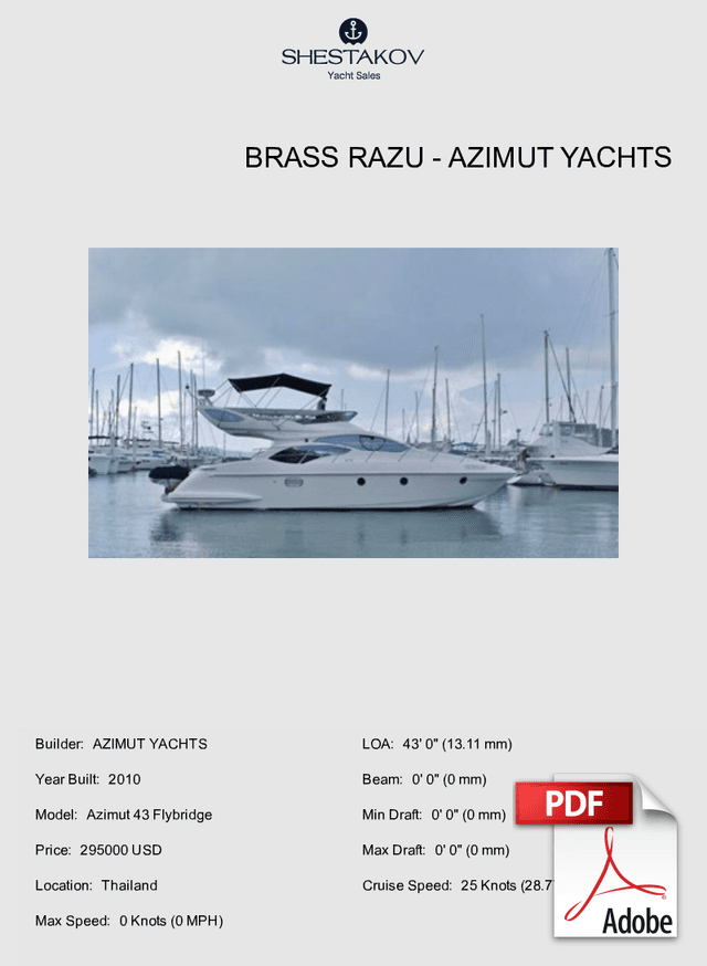 Brass Razu - Azimut 43 Flybridge - 2010