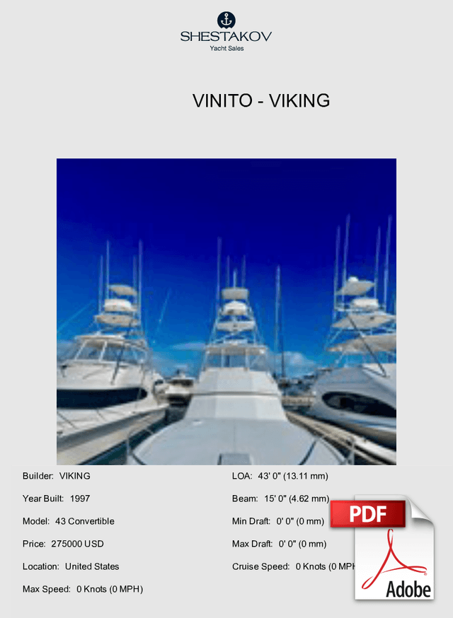 Vinito - 43 Convertible - 1997