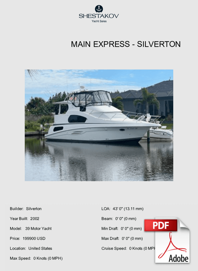 MAIN EXPRESS -  39 Motor Yacht - 2002