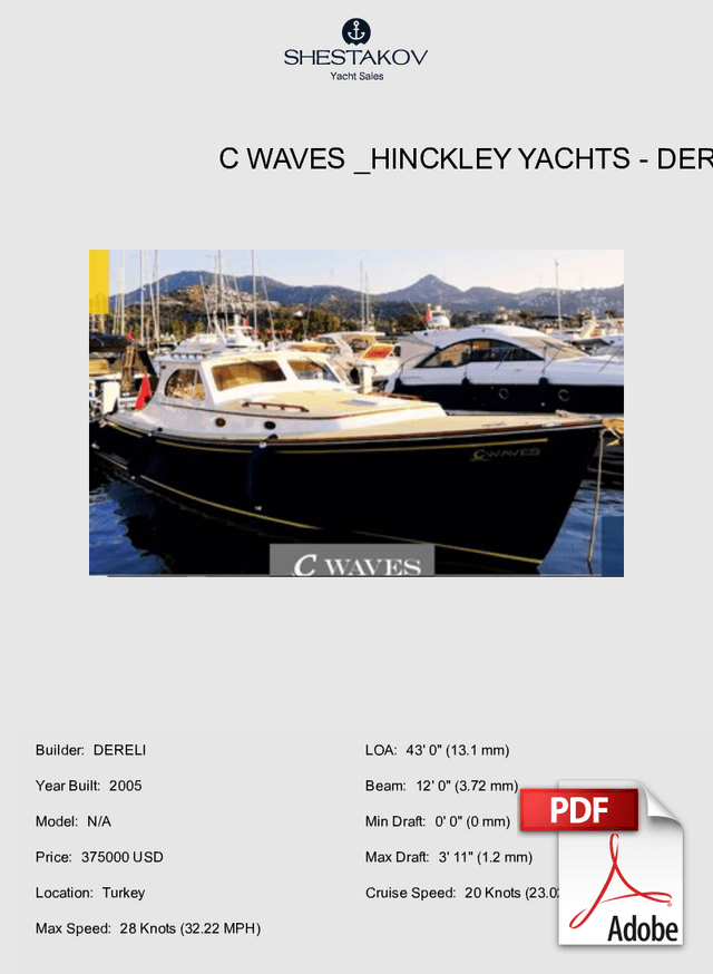 C WAVES _HINCKLEY YACHTS - N/A - 2005