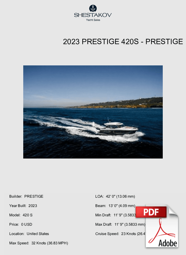 2023 Prestige 420S - 420 S - 2023