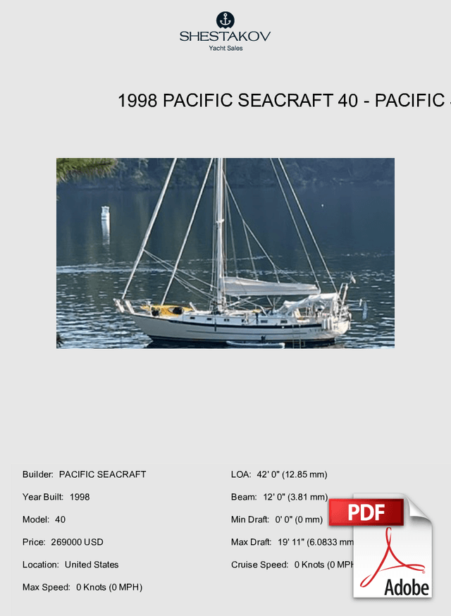 1998 Pacific Seacraft 40 - 40 - 1998