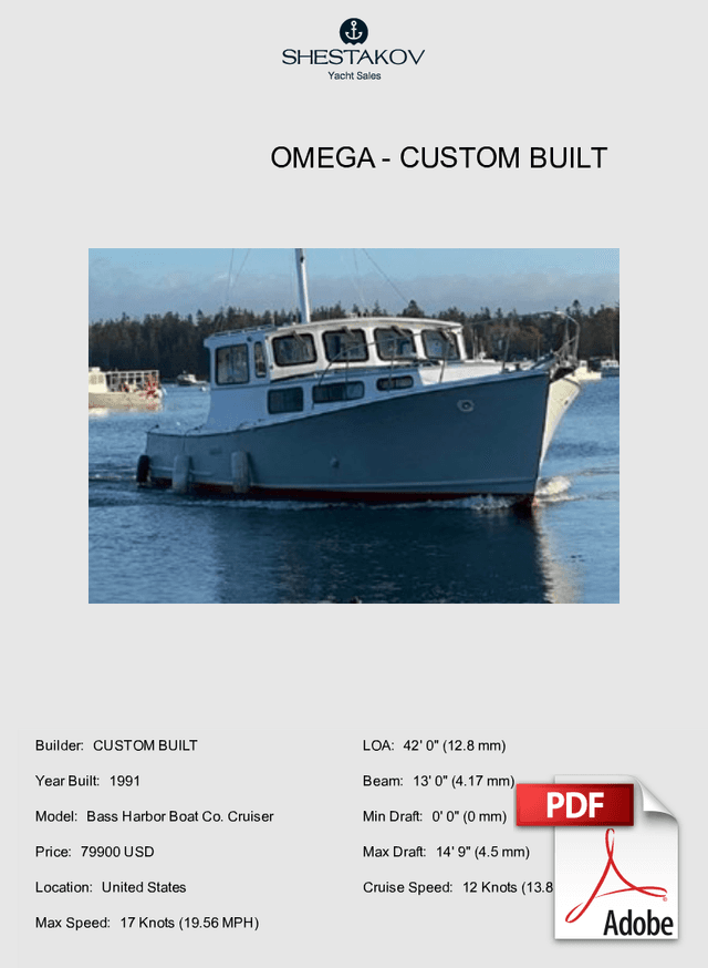 Omega - Bass Harbor Boat Co. Cruiser - 1991