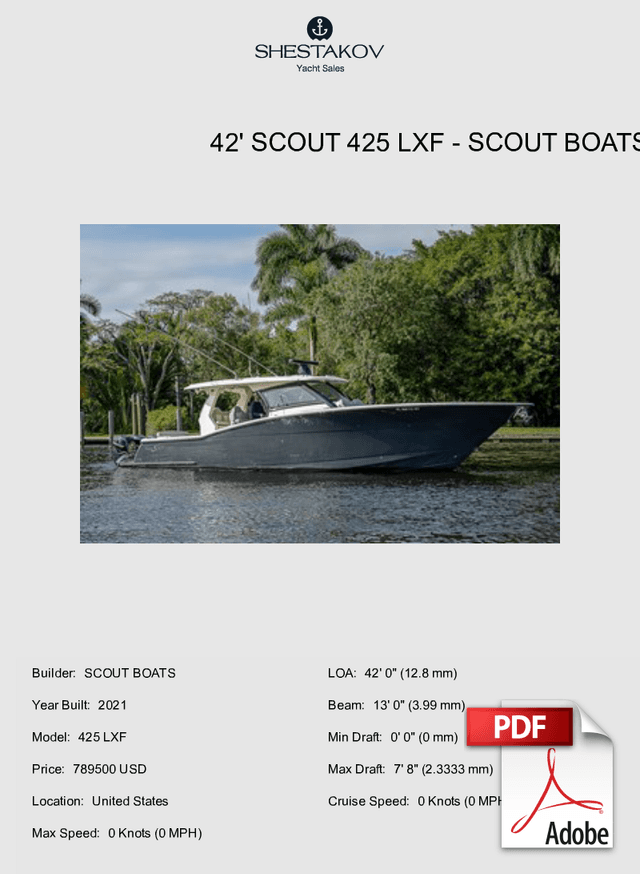 42' Scout 425 LXF - 425 LXF - 2021