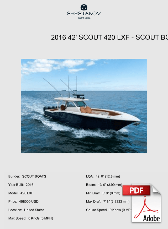 2016 42' Scout 420 LXF - 420 LXF - 2016