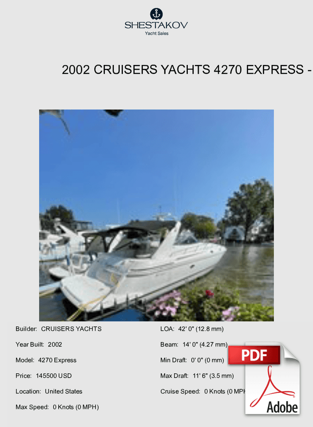 2002 Cruisers Yachts 4270 Express - 4270 Express - 2002