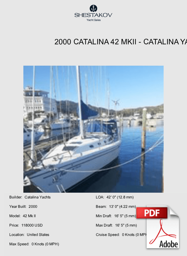 2000 Catalina 42 MkII - 42 Mk II - 2000