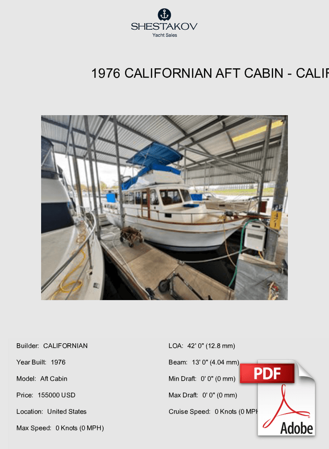 1976 Californian Aft Cabin - Aft Cabin - 1976