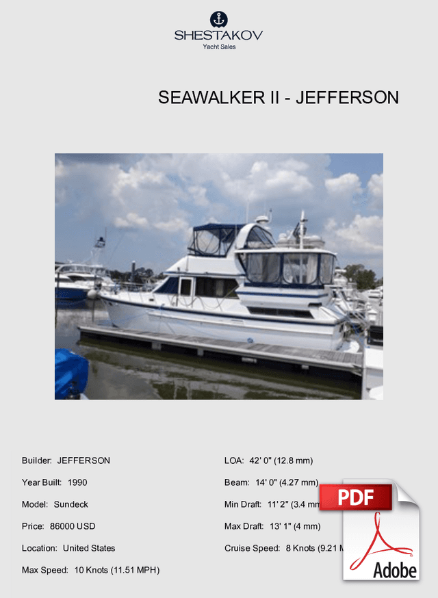 SEAWALKER II - Sundeck - 1990