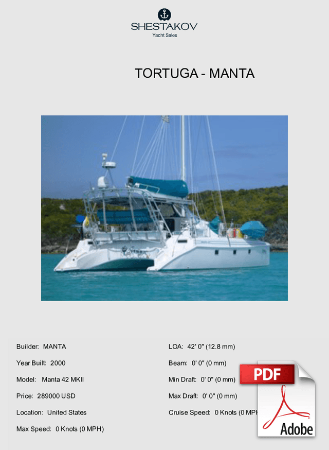 TORTUGA -  Manta 42 MKII - 2000