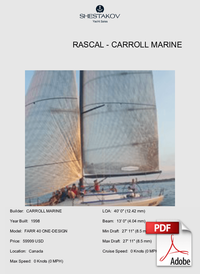 RASCAL - FARR 40 ONE-DESIGN - 1998