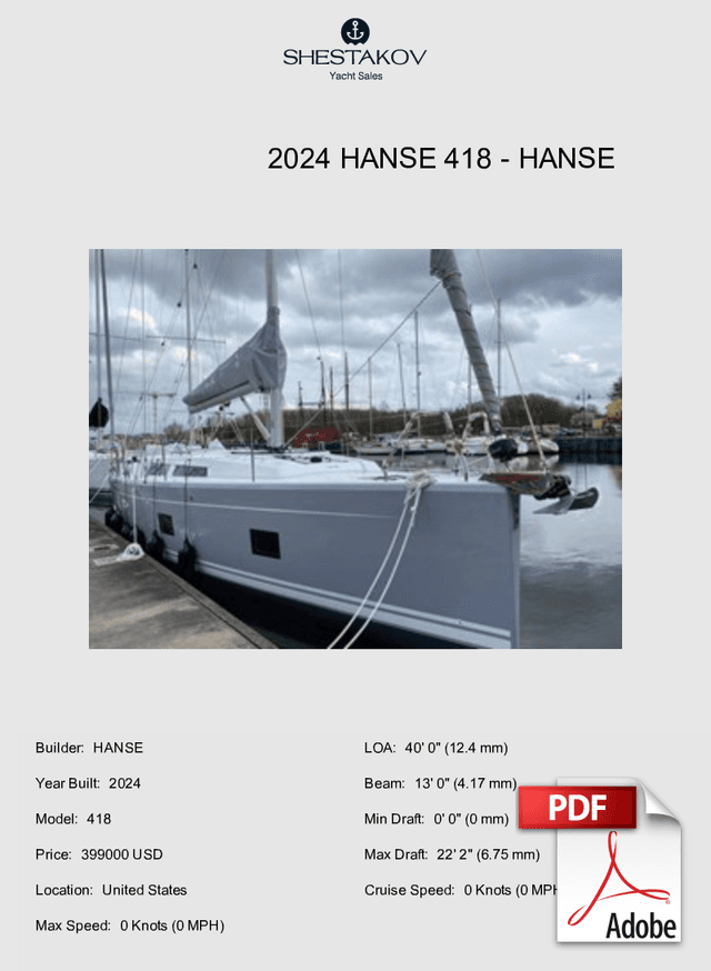 2024 Hanse 418 - 418 - 2024