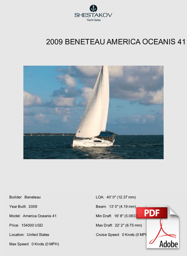 2009 Beneteau America Oceanis 41 - America Oceanis 41 - 2009