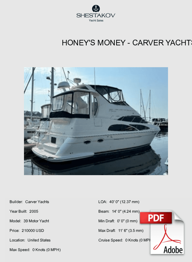 Honey's Money - 39 Motor Yacht - 2005