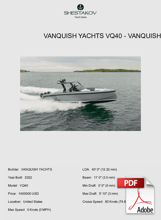 Vanquish Yachts VQ40 - VQ40 - 2022