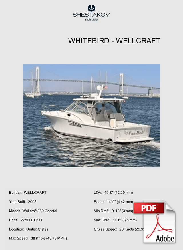 Whitebird - Wellcraft 360 Coastal - 2006