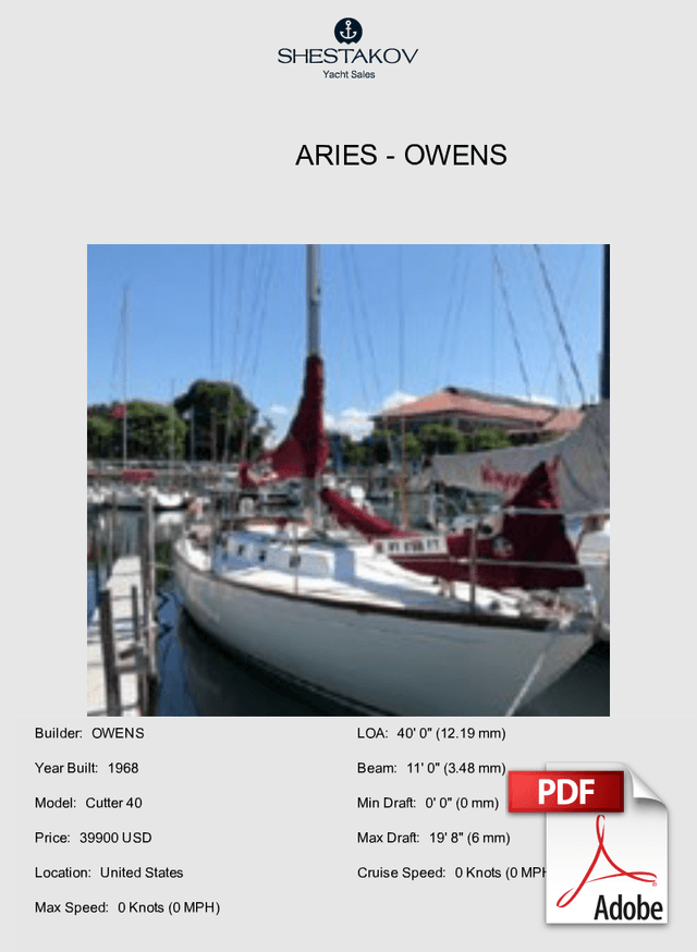 Aries - Cutter 40 - 1968