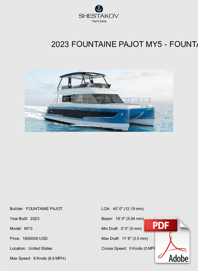 2023 FOUNTAINE PAJOT MY5 - MY5 - 2023