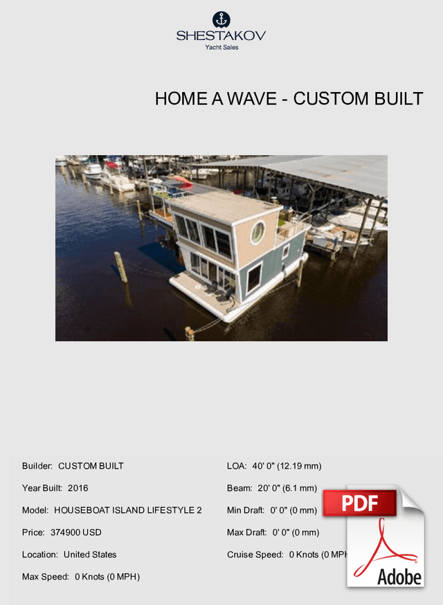 Home A Wave - HOUSEBOAT ISLAND LIFESTYLE 2 - 2016