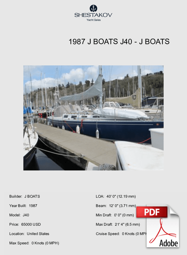 1987 J Boats J40 - J40 - 1987