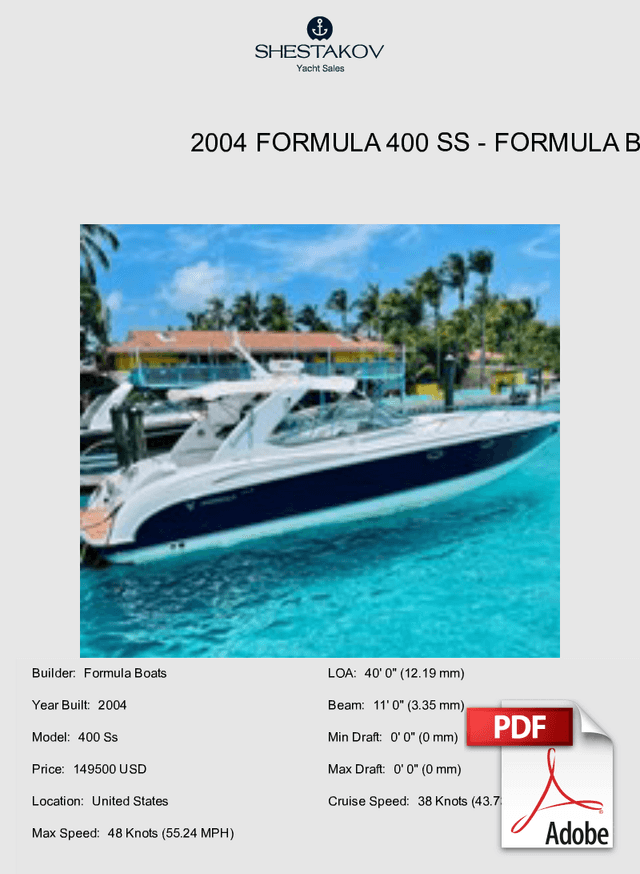 2004 Formula 400 Ss - 400 Ss - 2004