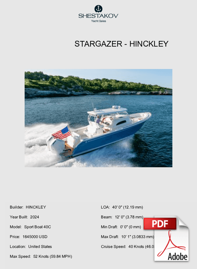 STARGAZER - Sport Boat 40C - 2024