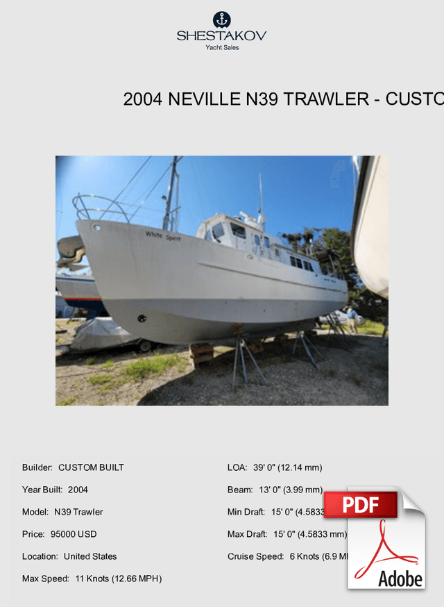 2004 Neville N39 Trawler - N39 Trawler - 2004