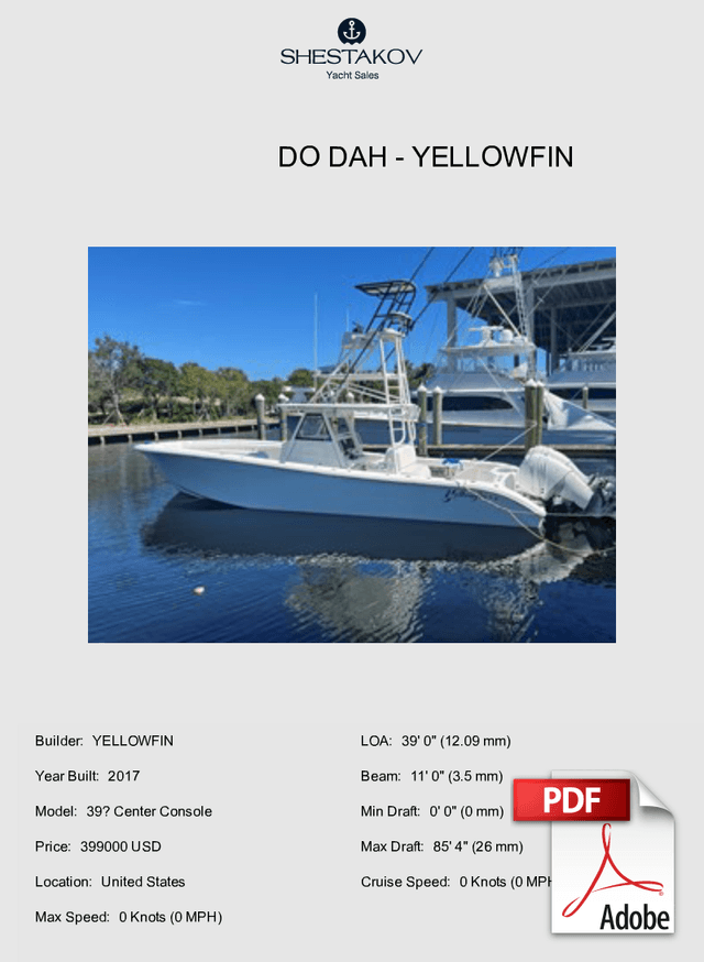 DO DAH - 39’ Center Console - 2017