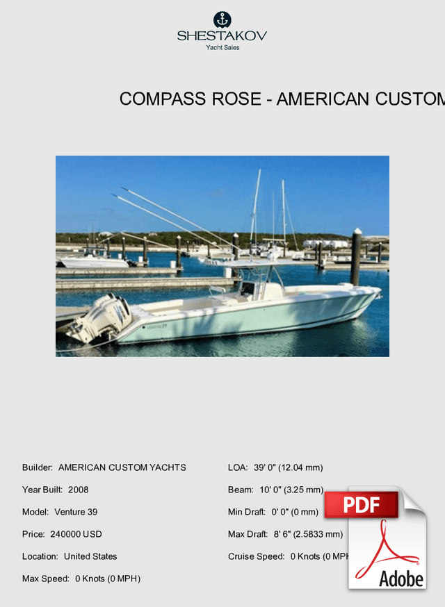 Compass Rose - Venture 39 - 2008