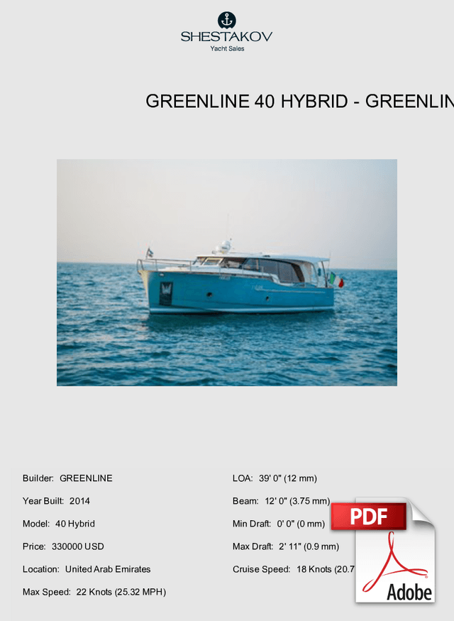 Greenline 40 Hybrid - 40 Hybrid - 2014