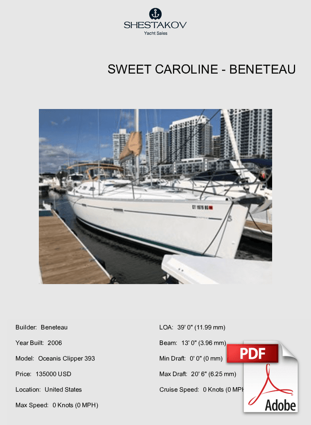 SWEET CAROLINE - Oceanis Clipper 393 - 2006