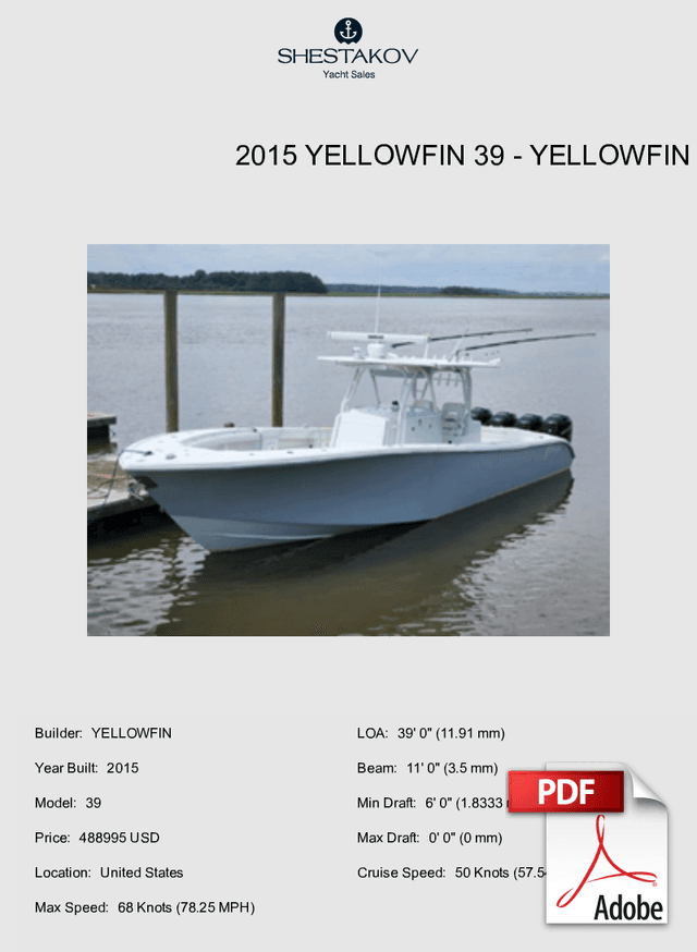 2015 Yellowfin 39 - 39 - 2015